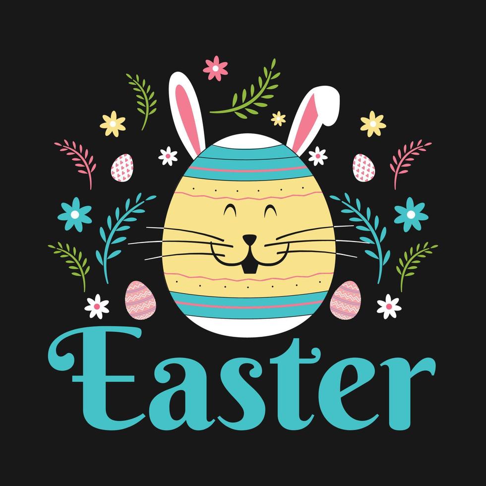 diseño de camiseta de vector de domingo de pascua