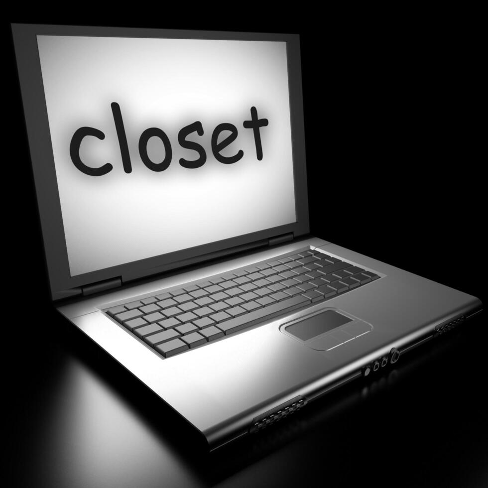 closet word on laptop 6484000 Stock Photo at Vecteezy