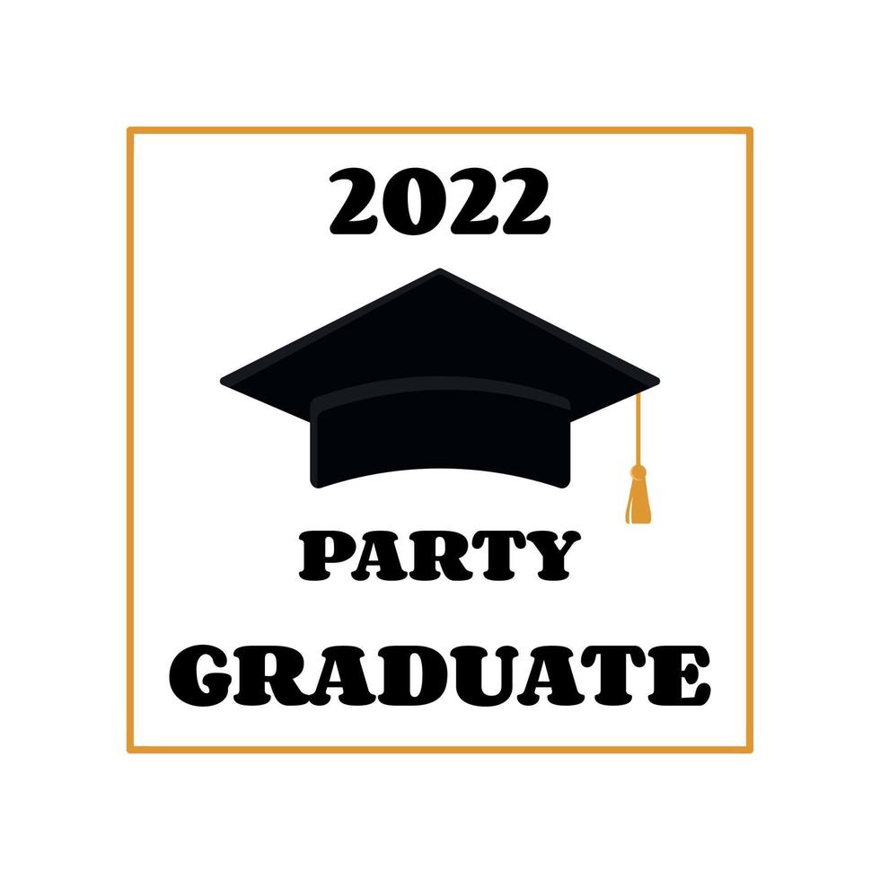 Class of 2022 Badge Congrats Graduates Design Concept Vector Grad Label Party Card