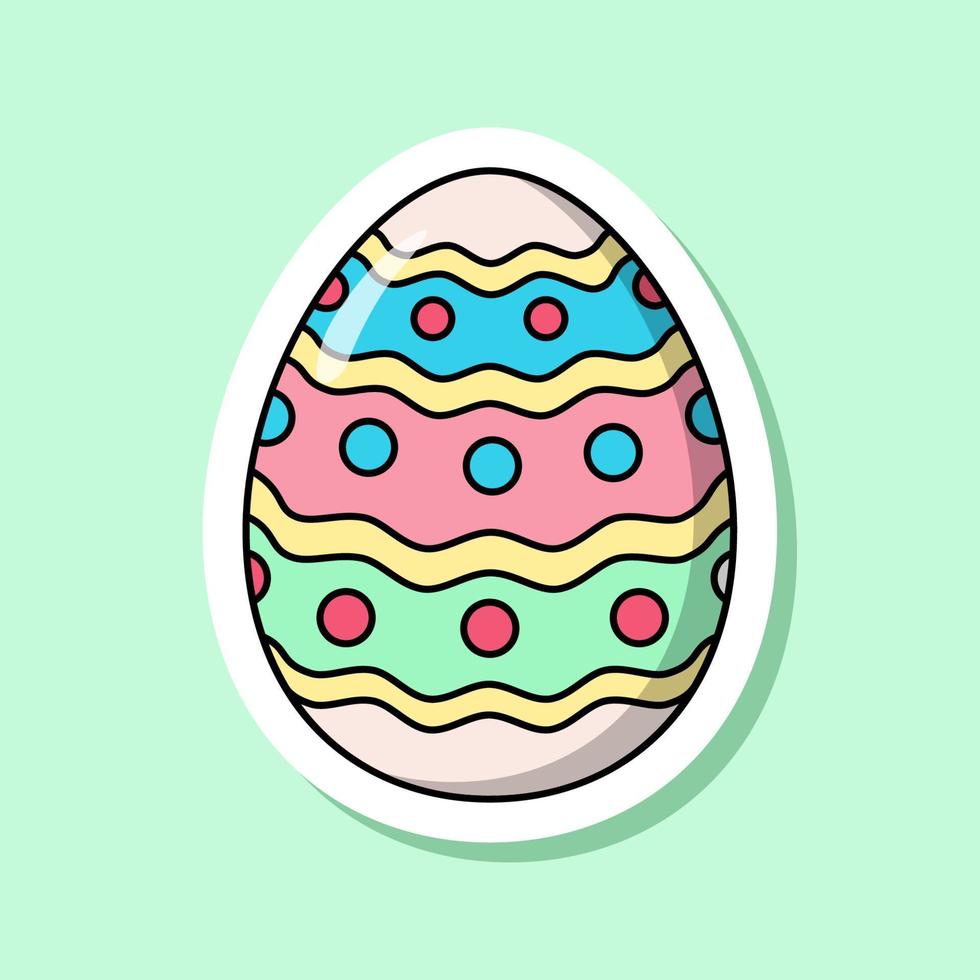 pegatina de huevo de pascua de dibujos animados vectoriales con rayas de colores. 6484356 Vector en Vecteezy pegatina de huevo de pascua de dibujos animados vectoriales con rayas de colores. 6484356 Vector en Vecteezy