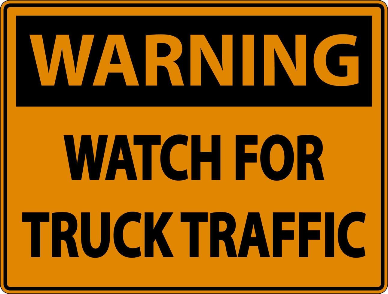 reloj de advertencia para señales de tráfico de camiones sobre fondo blanco vector
