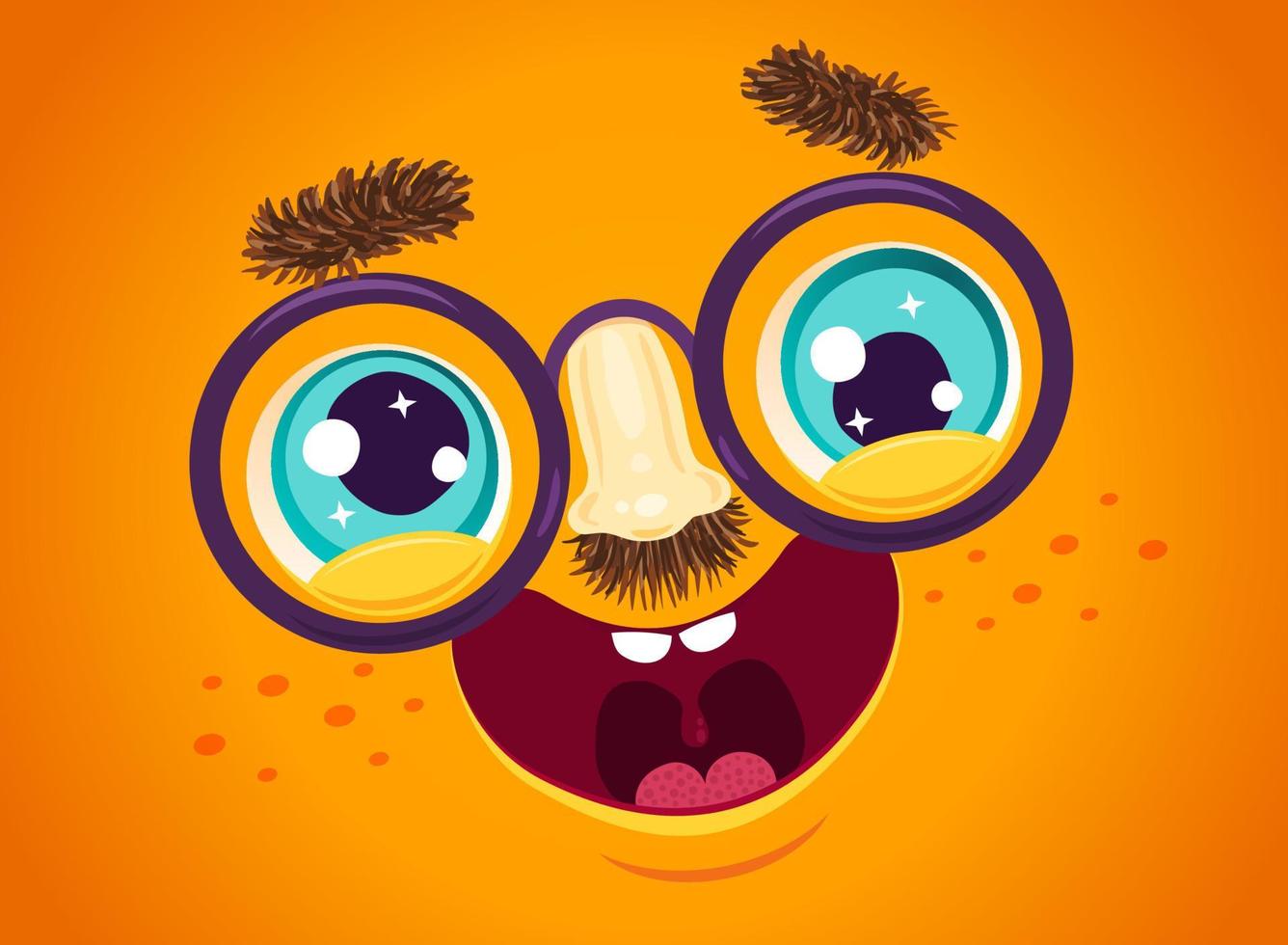 Vector illustration of cute face for april fools day.