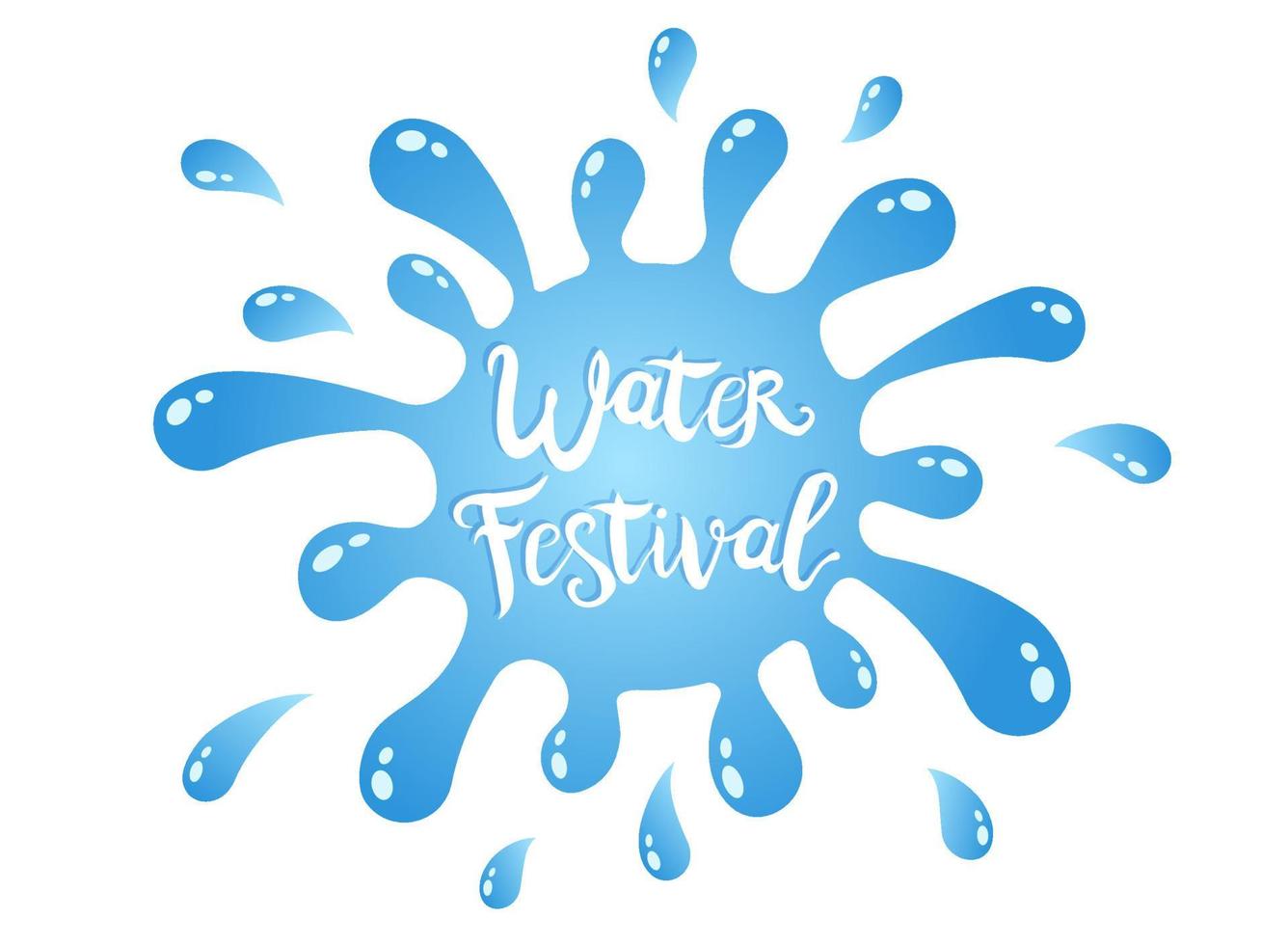 Logo for water festival vector