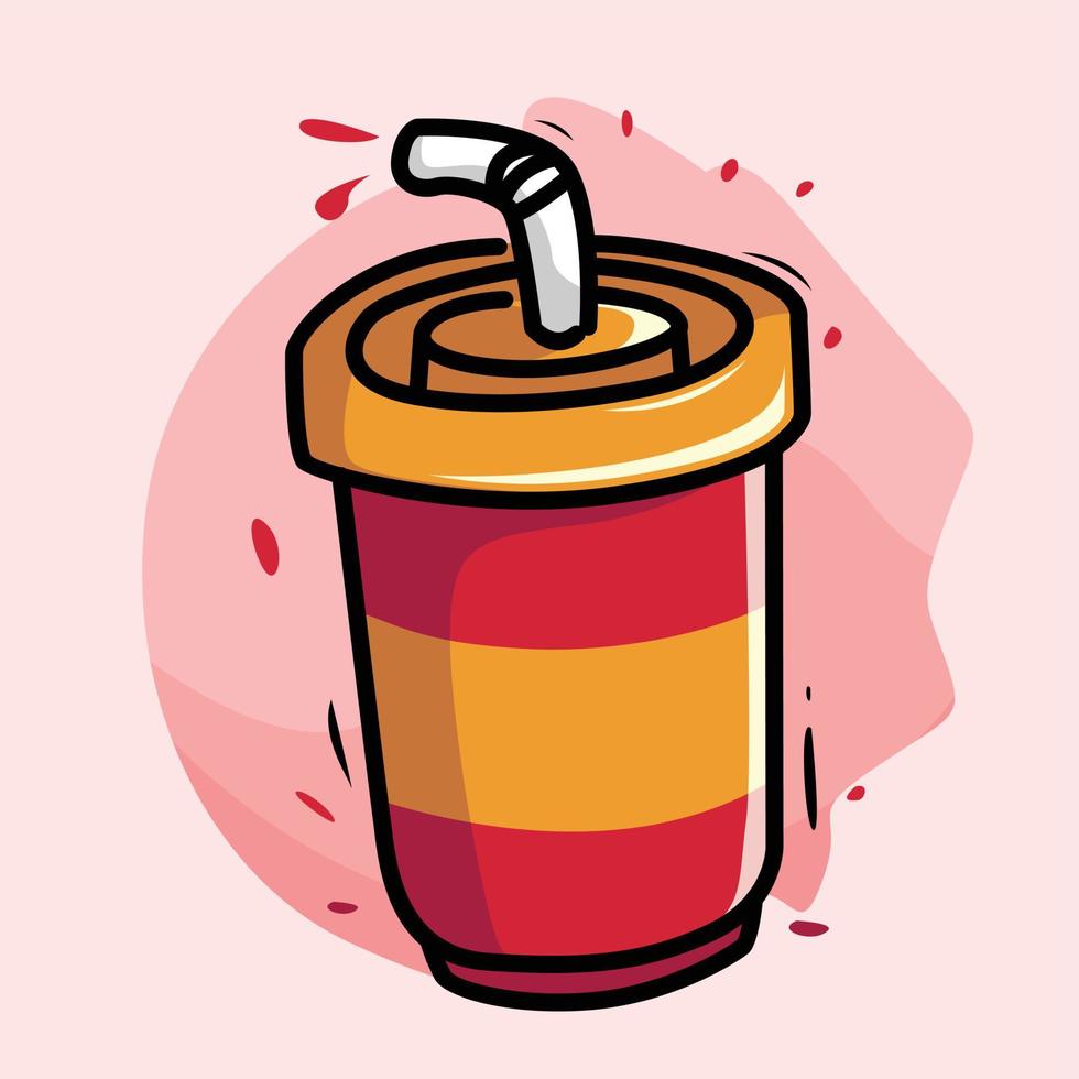 bebida de cola fría ilustración vectorial vector