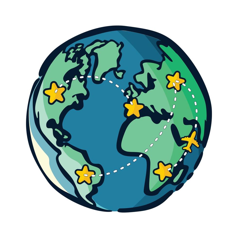 earth vector icon illustration