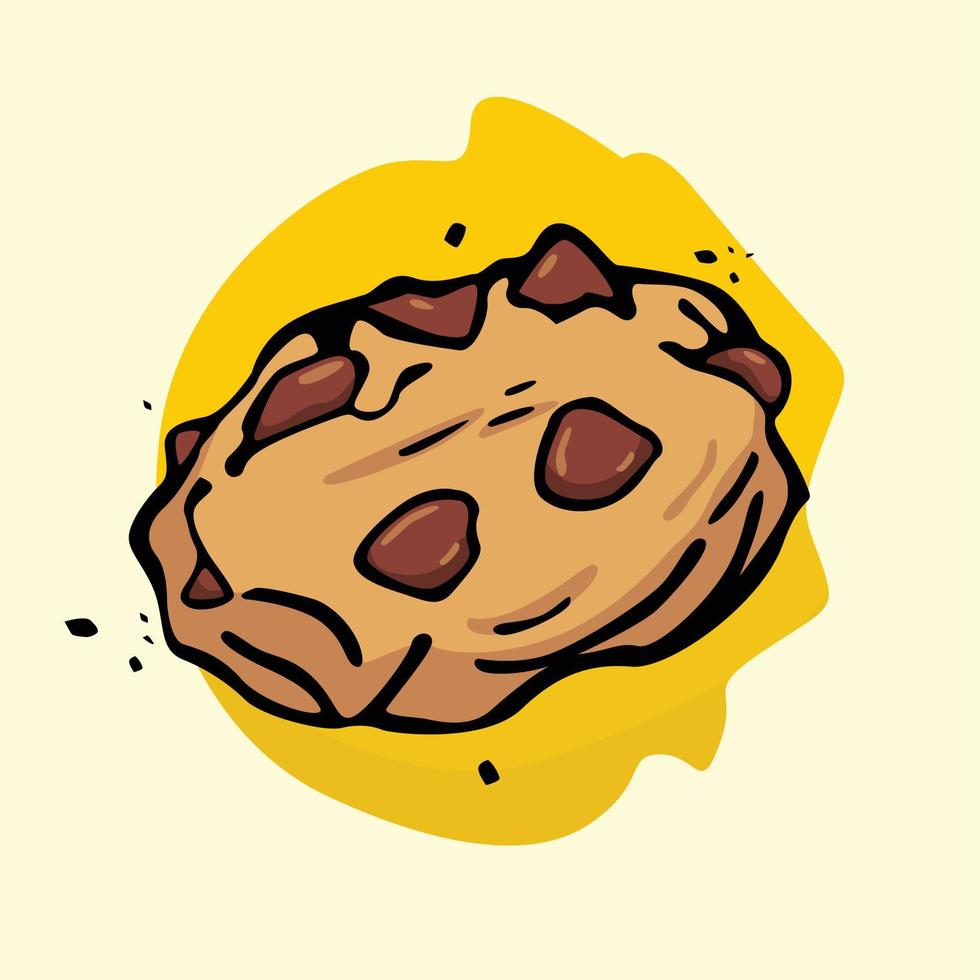 Ilustración de vector de comida deliciosa galleta