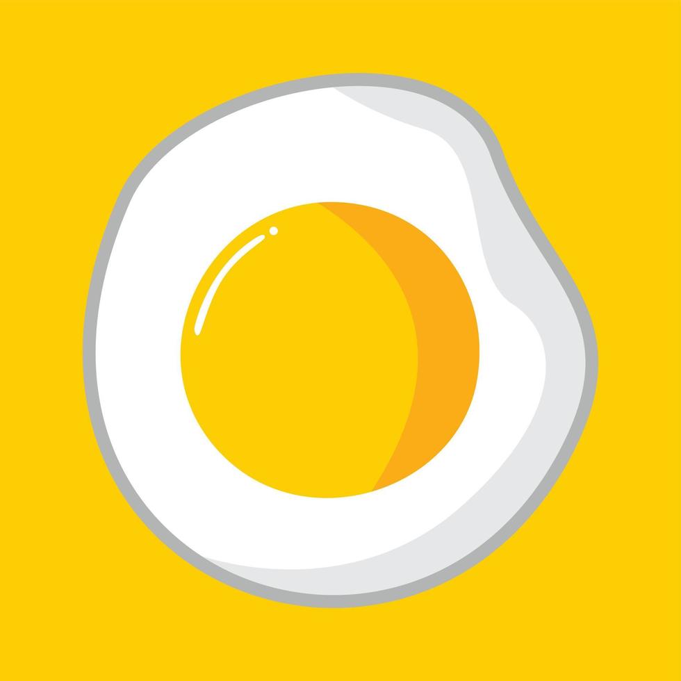 Scrambled egg vector food illustration