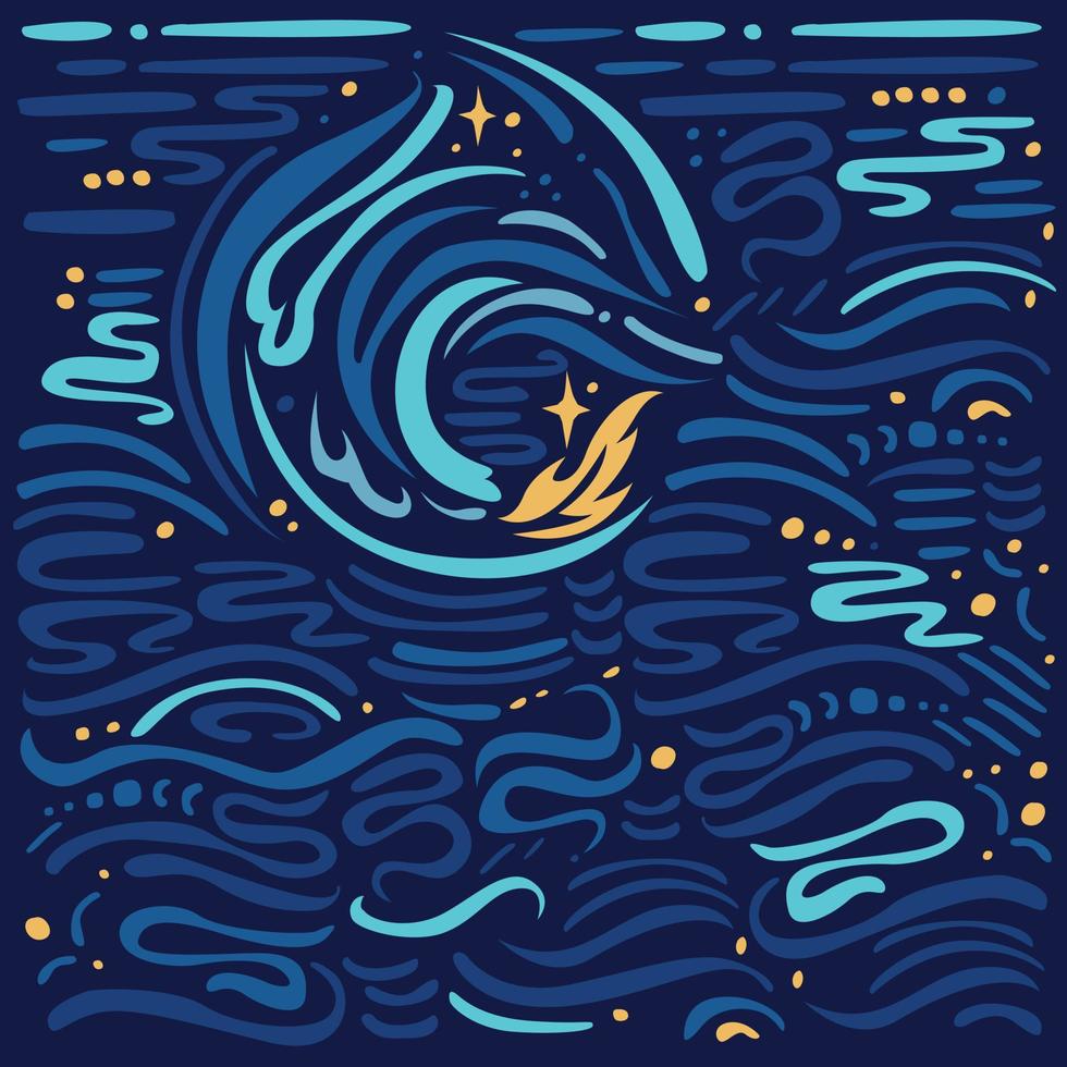 ilustración de fondo de vector de ondas coloridas