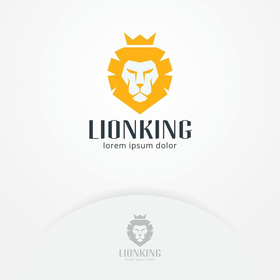 Lion king logo design concept vector