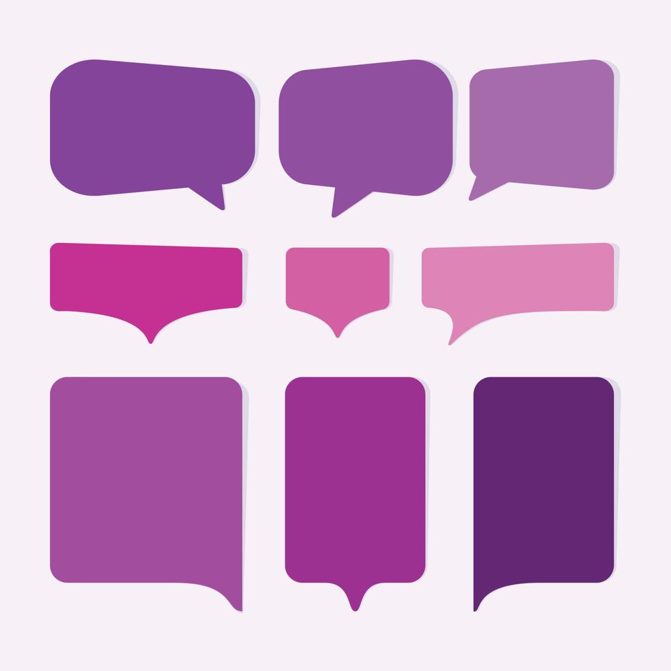Simple Flat Mobile Chat Bubbles Template vector