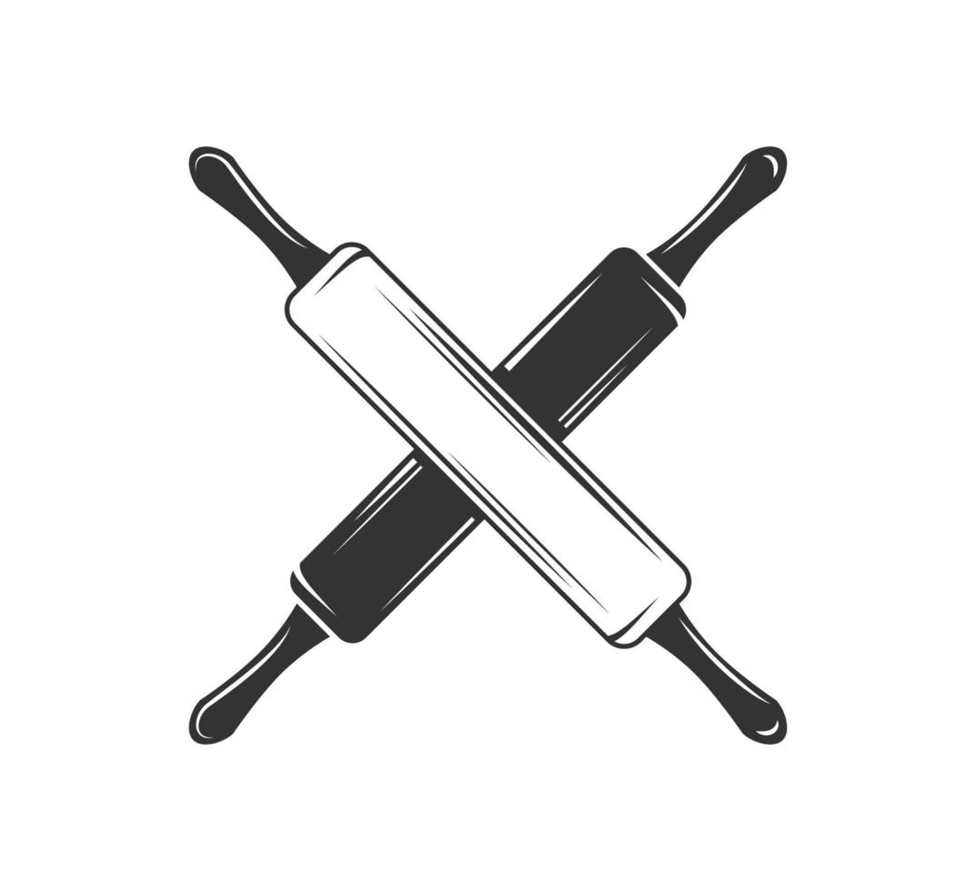 Rolling pin isolated on white background vector