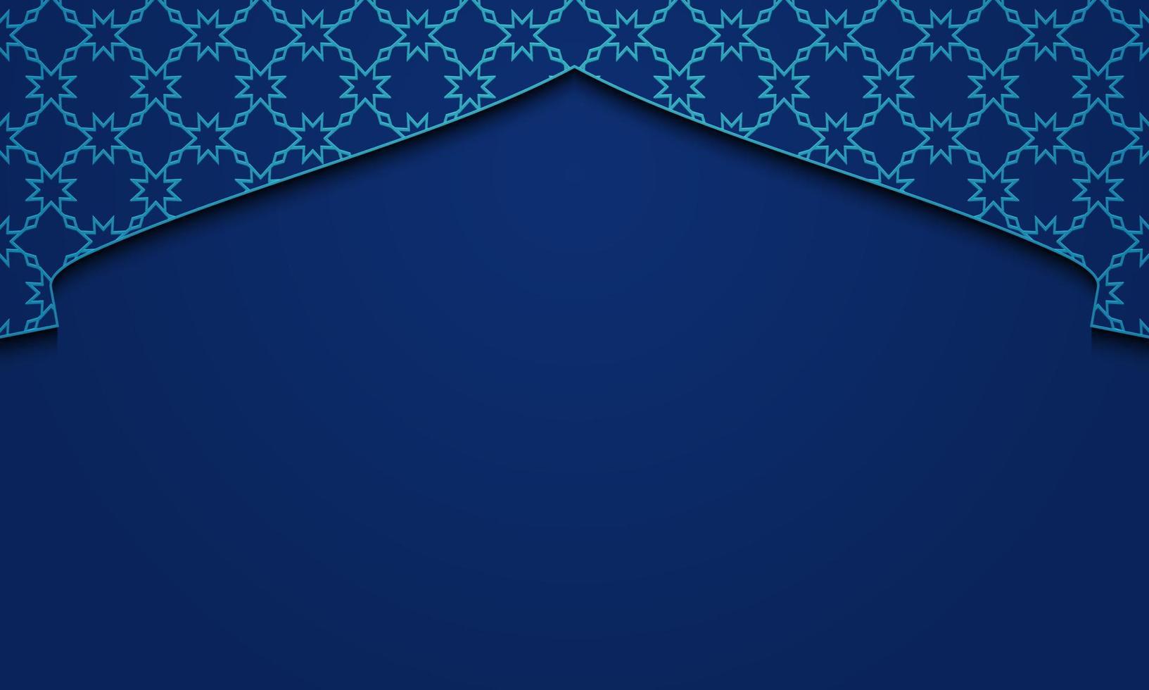 Vector graphic of Ramadan Kareem with Blue Background. Fit for greeting card, wallpaper and other.