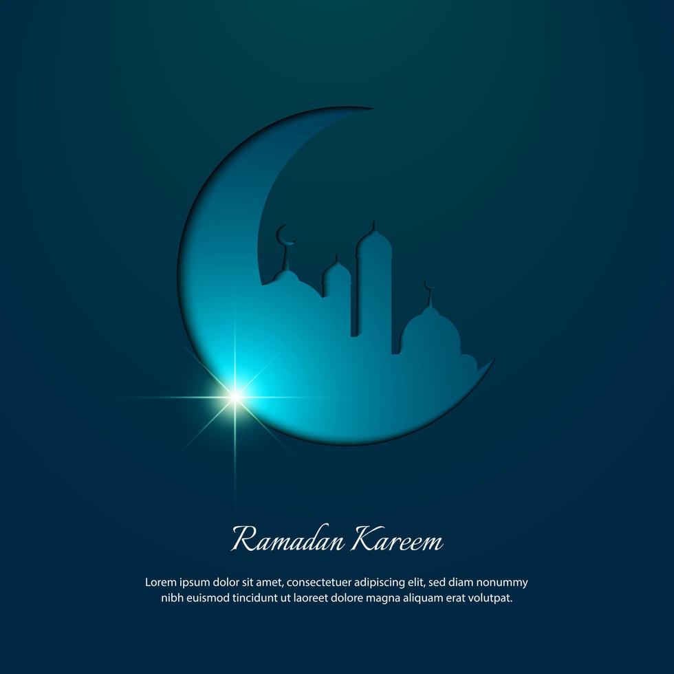 Ramadan Kareem Background for greeting card or web background. Vector Illustration.