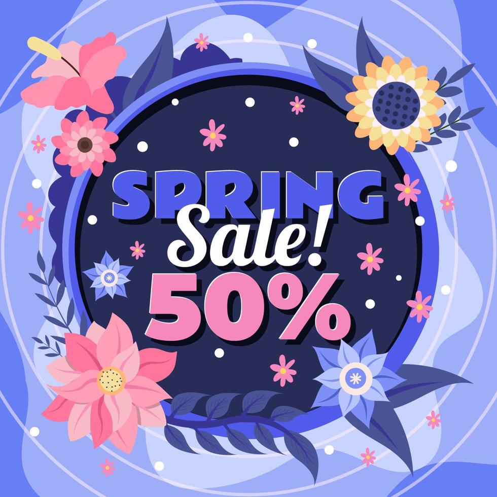 Sale Event of Spring vector