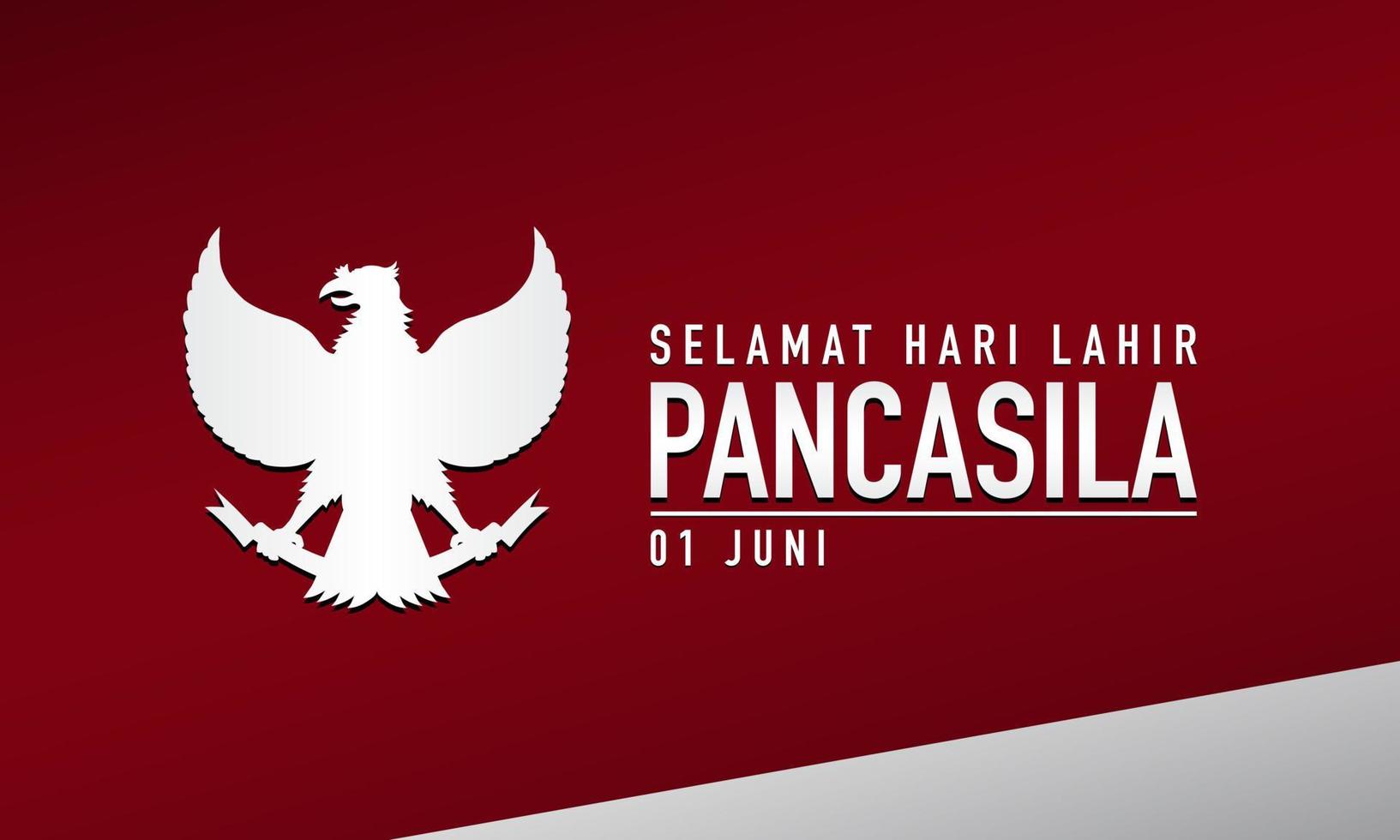 Indonesian Holiday Pancasila Day Illustration. vector
