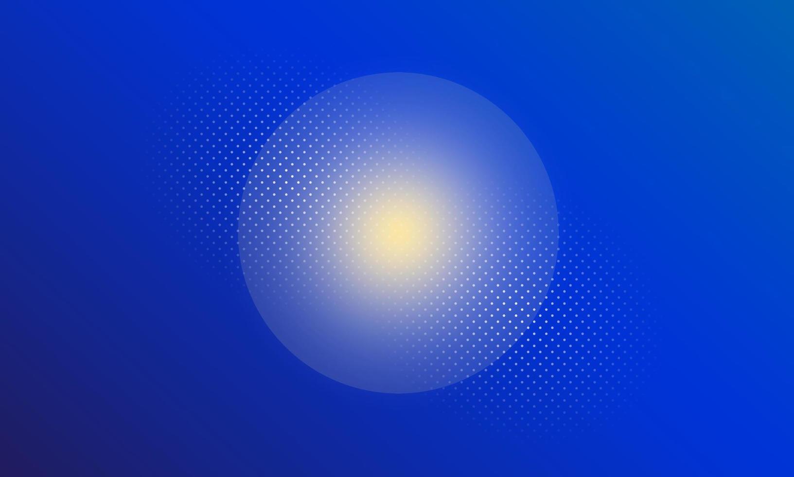 Abstract blue background with light and halftone dots. vector