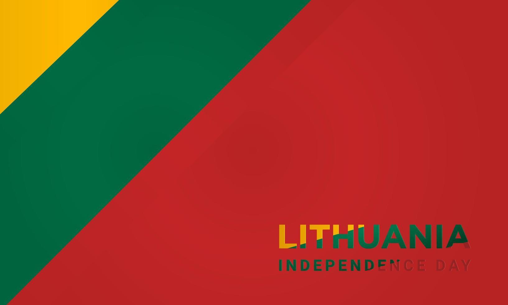 Lithuania Independence Day Background. Fit for card, banner, wallpaper and other. vector