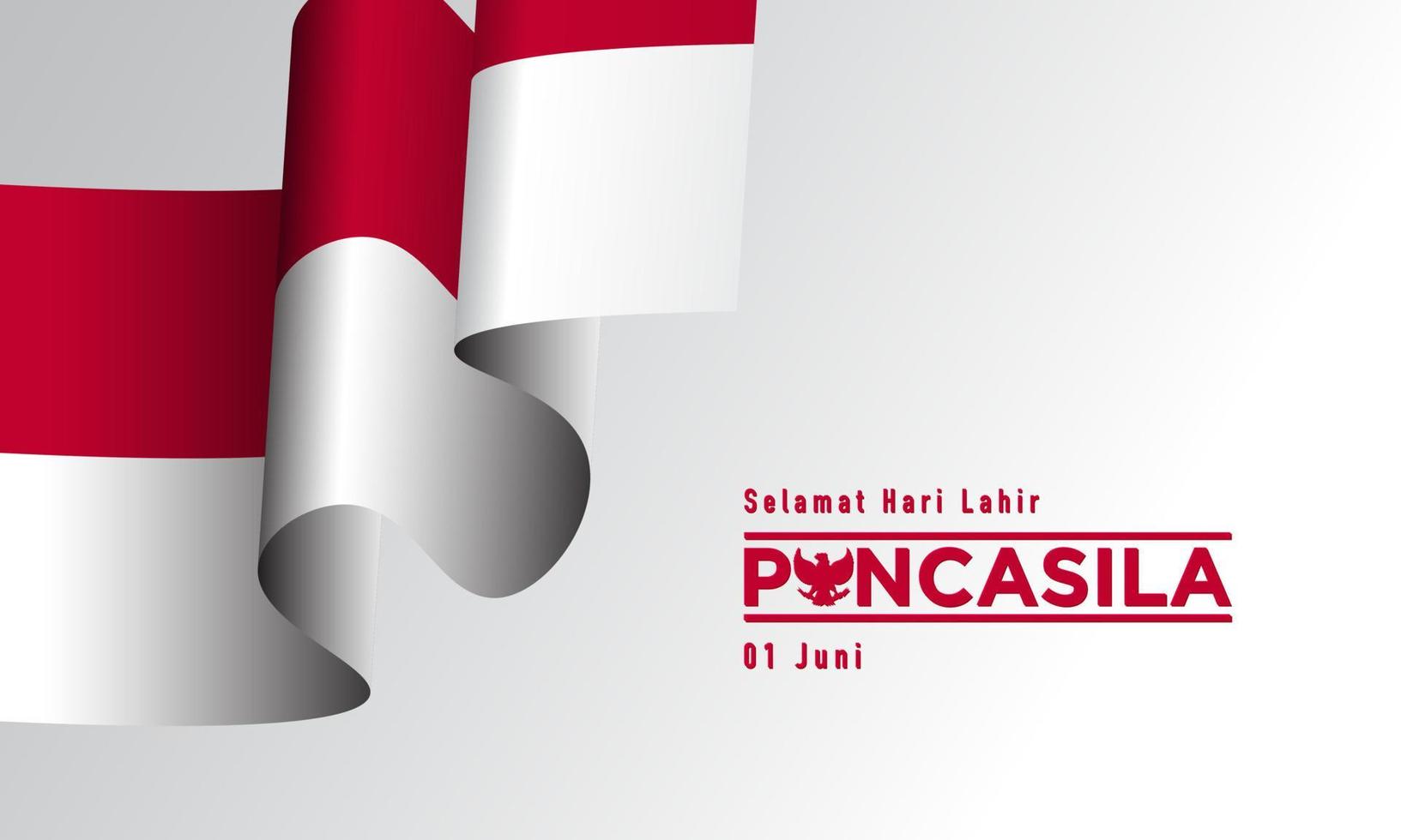 Indonesian Holiday Pancasila Day Illustration. vector