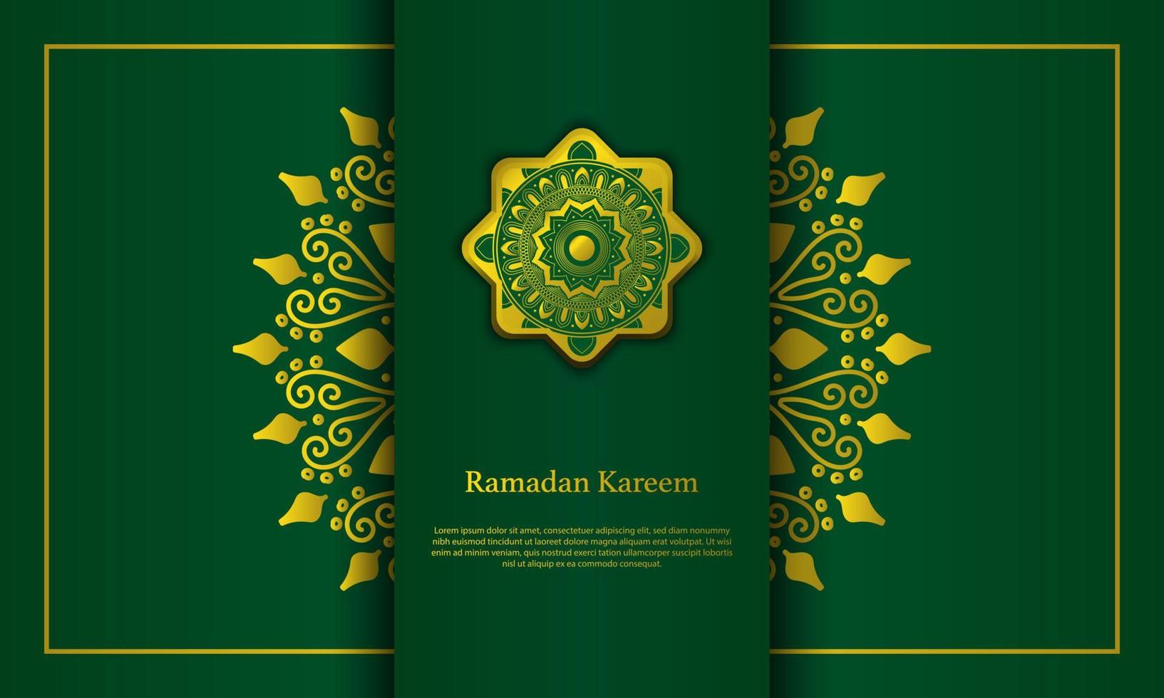 gráfico vectorial de ramadan kareem con luna dorada y fondo azul. apto para tarjetas de felicitación, papel tapiz y otros. vector