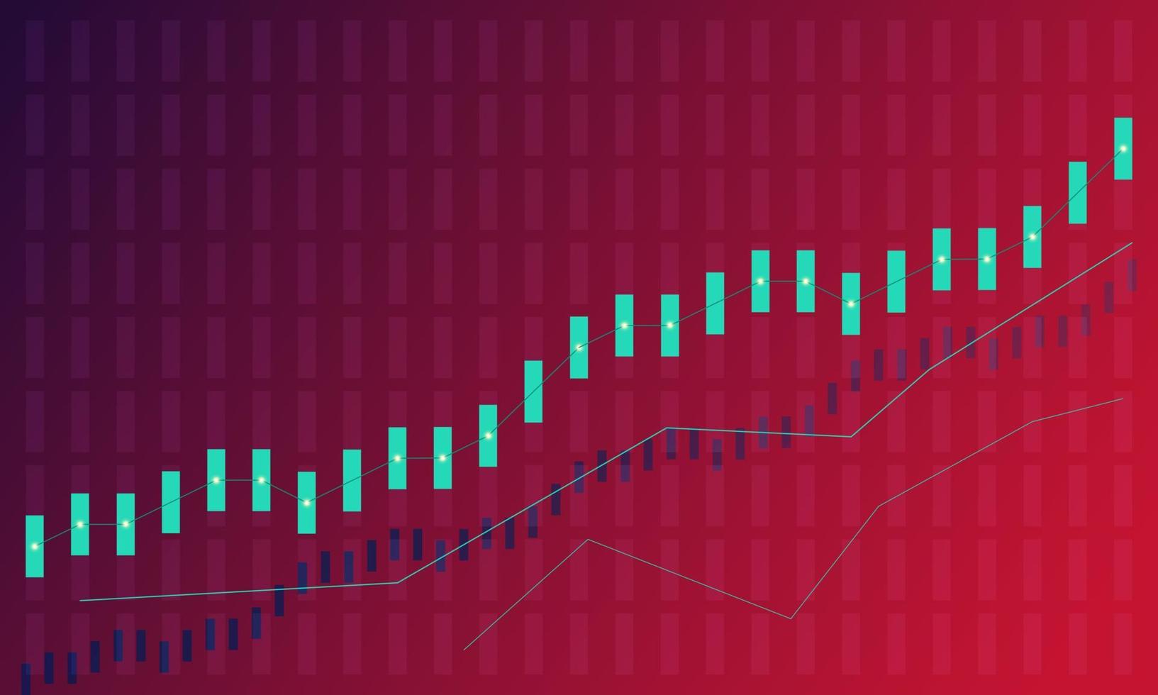 Vector Graphic of Financial Graph with Up Trend Line.