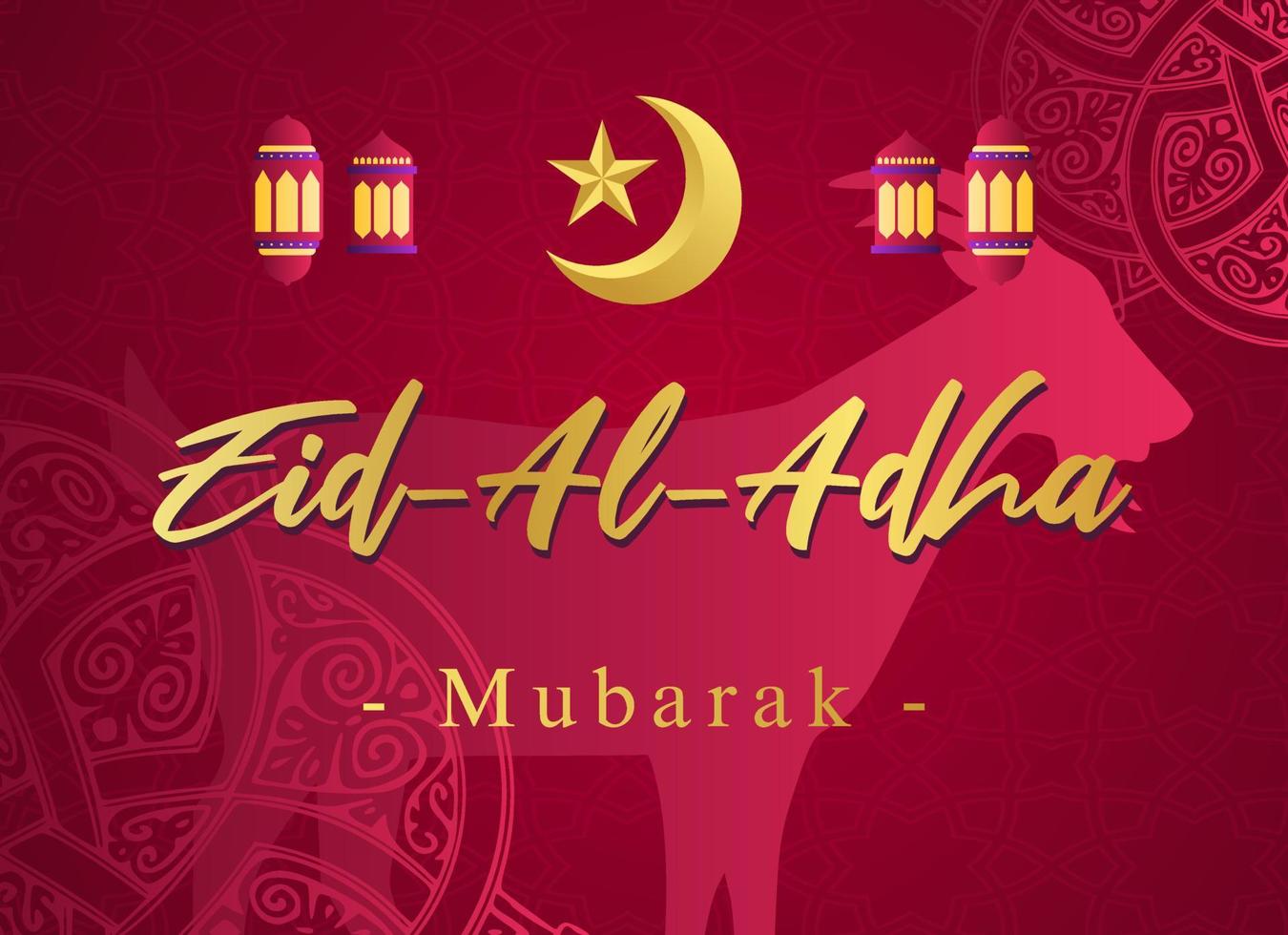 Design Vector Illustration Eid Adha Mubarak with Sketch Style complete with animal Illustration. Suitable for greeting card, poster and banner.