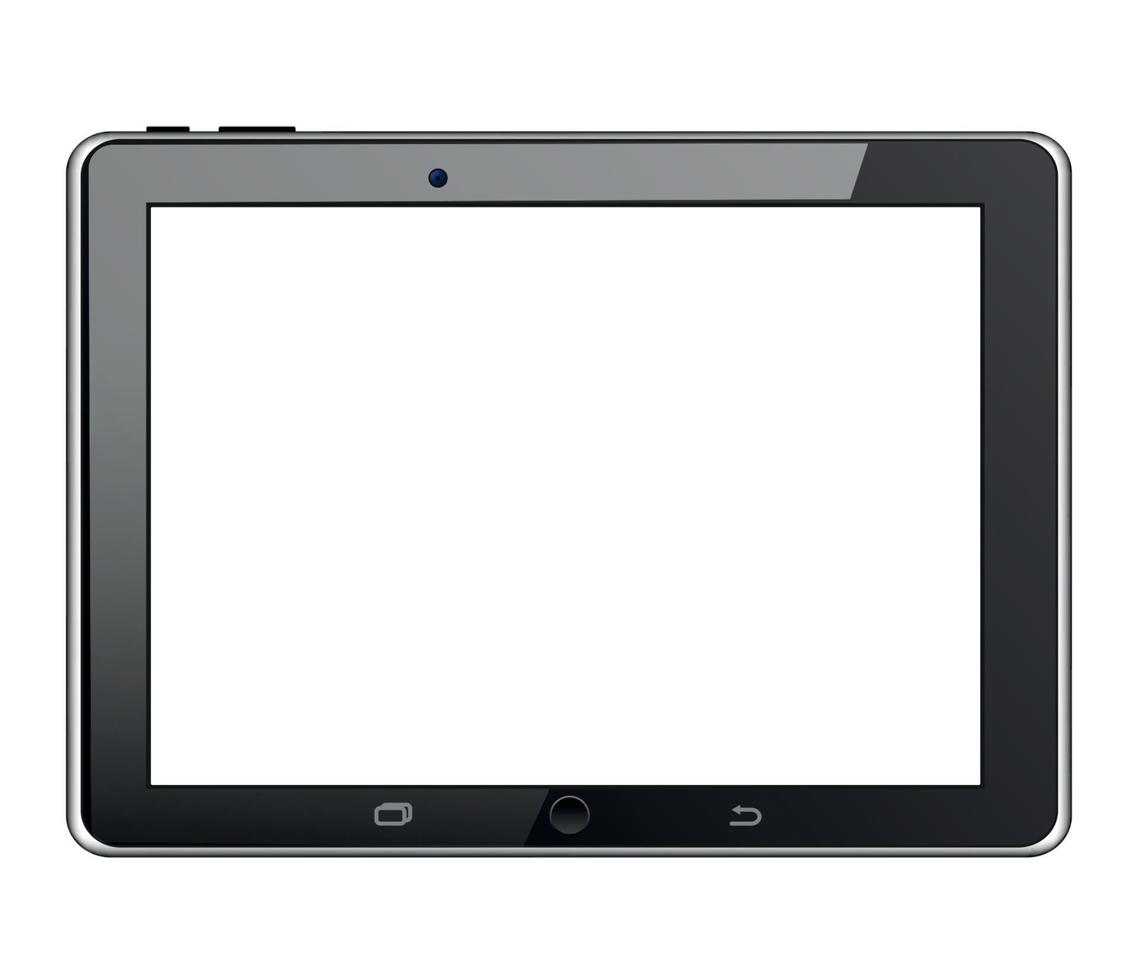 Black tablet, isolated on white background vector