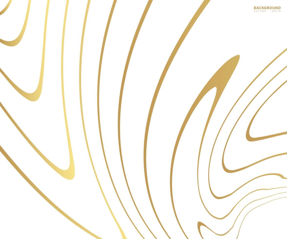 Gold luxurious marble stone pattern with golden wave lines over. Abstract background, vector illustration