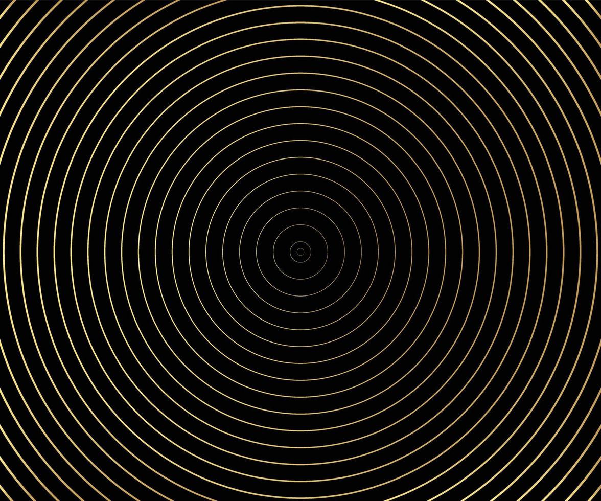Gold luxurious circle pattern with golden wave lines over. Abstract background, vector illustration