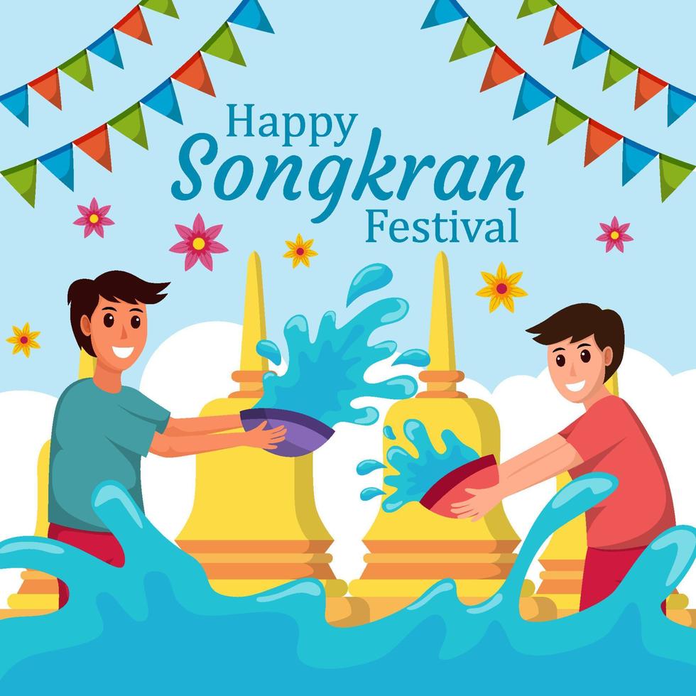 Festivity Songkran Concept vector