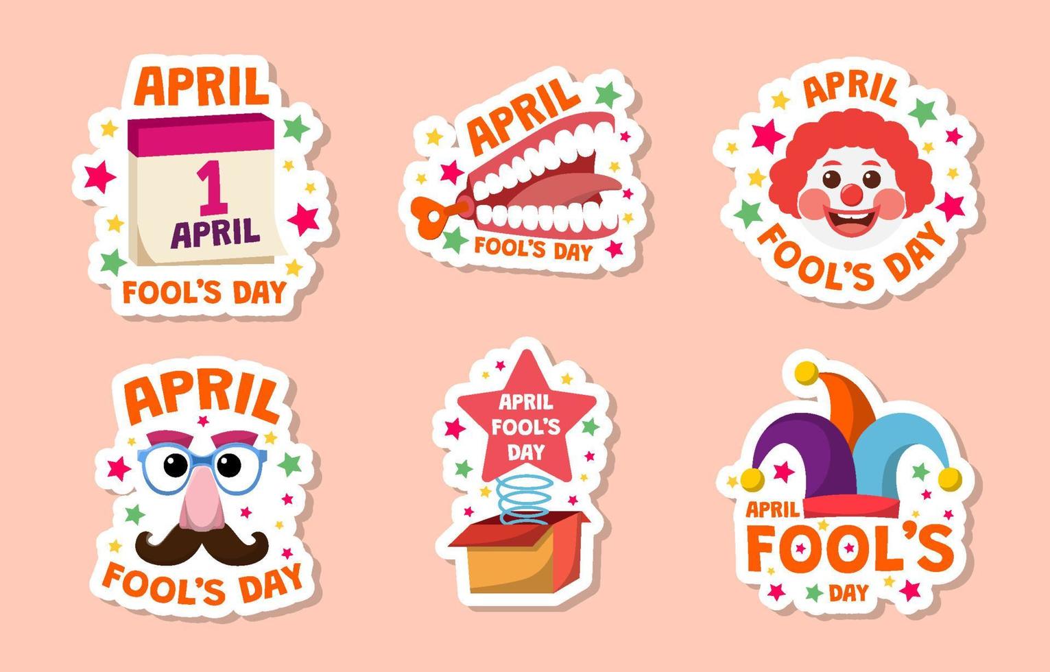 April Fool's Day Sticker vector