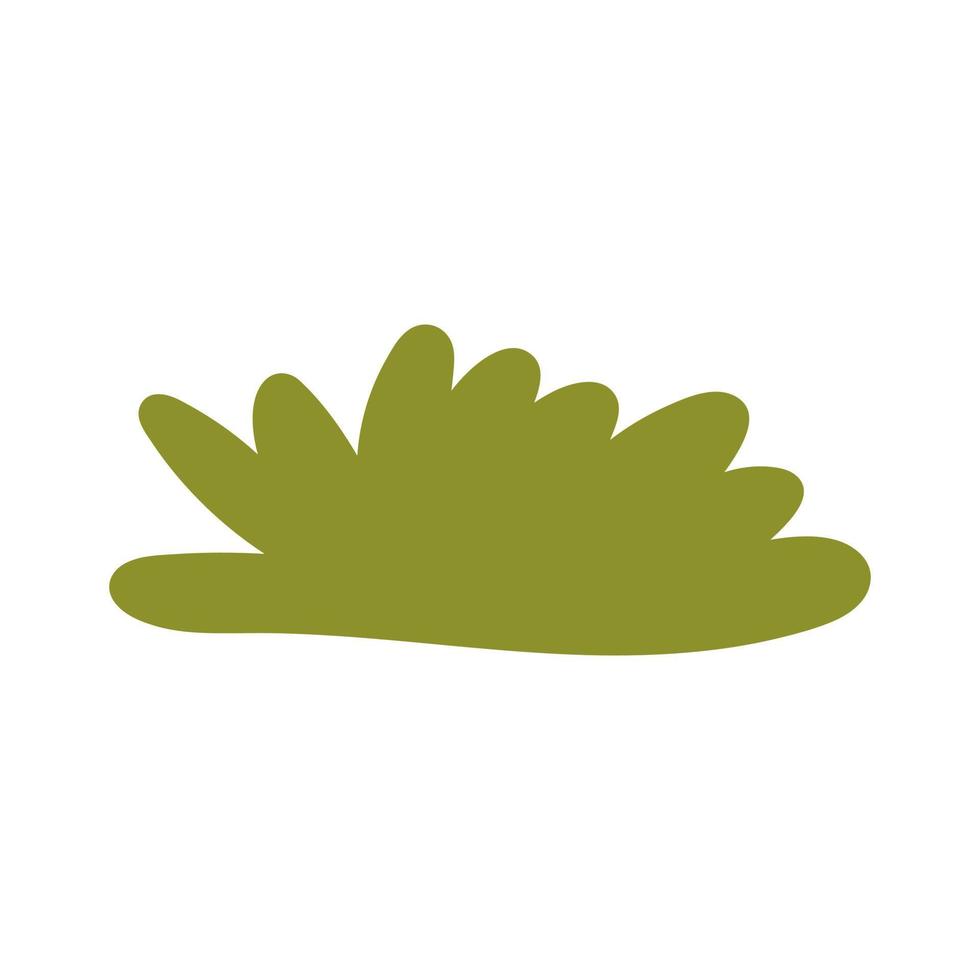 Green bush handdrawn vector