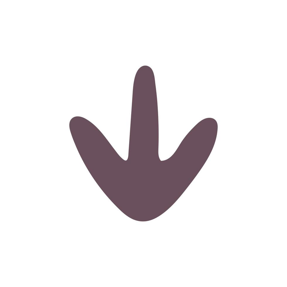Footprint dinosaur paw vector