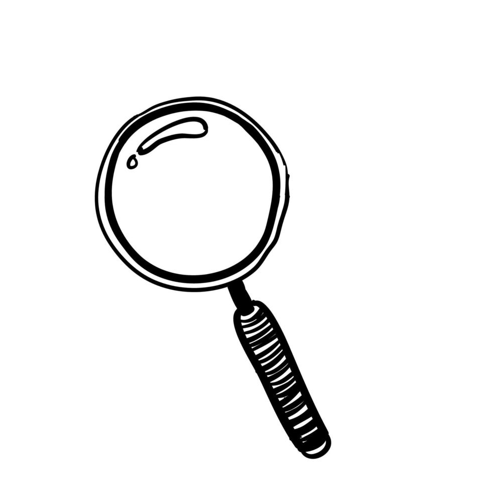 search icon tools doodle in handdrawn style vector