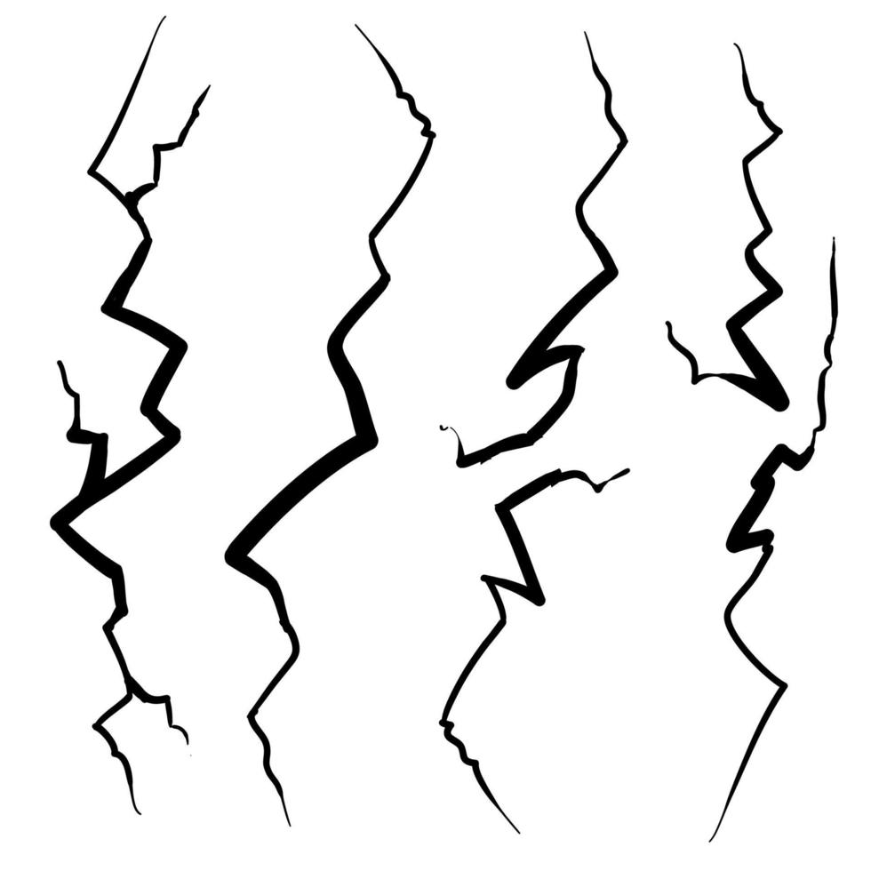 hand drawn cracked glass,wall,egg,ground in cartoon doodle style vector illustration