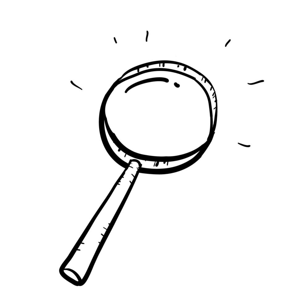 search icon tools doodle in handdrawn style vector