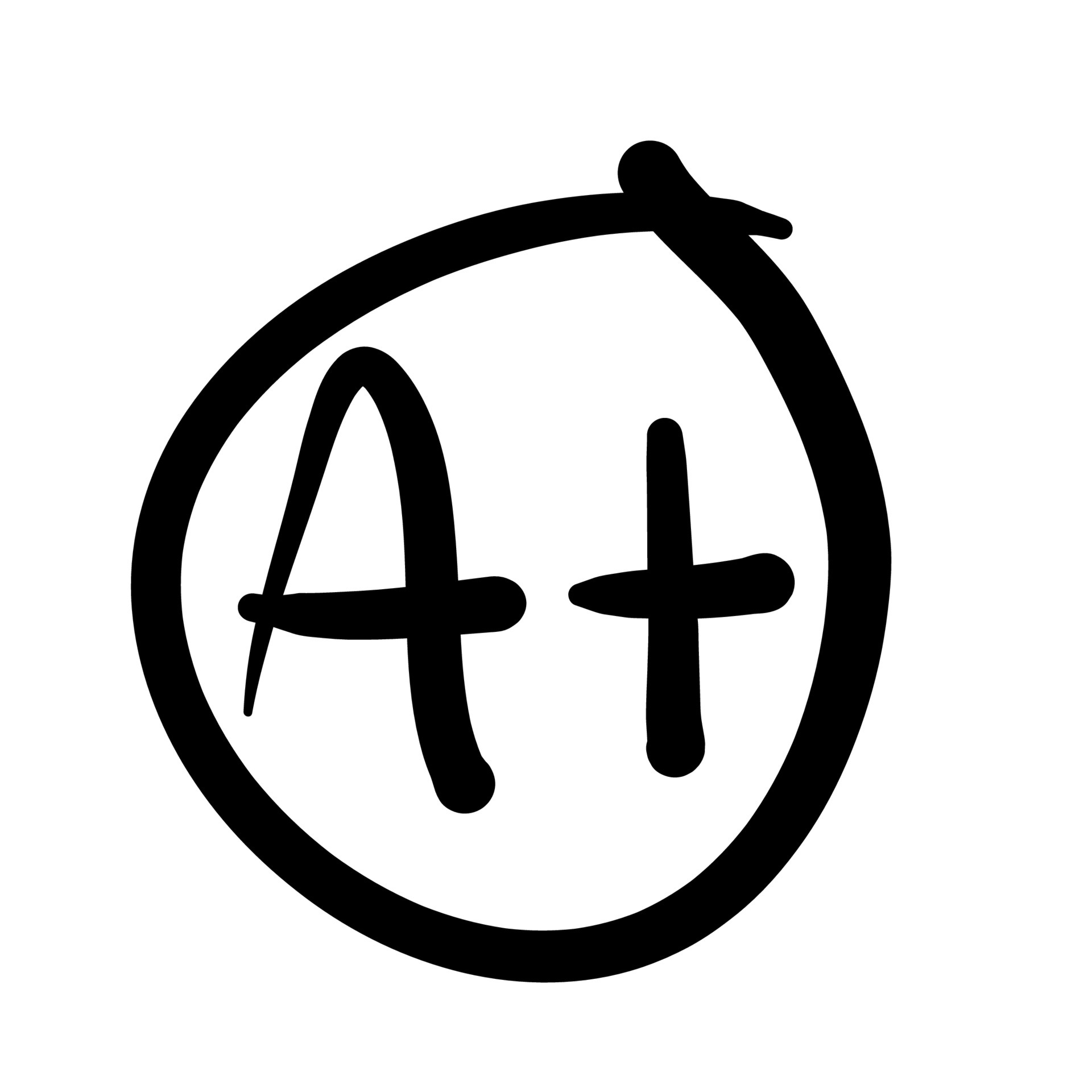 hand drawn grade a plus result vector icon 6487630 Vector Art at Vecteezy