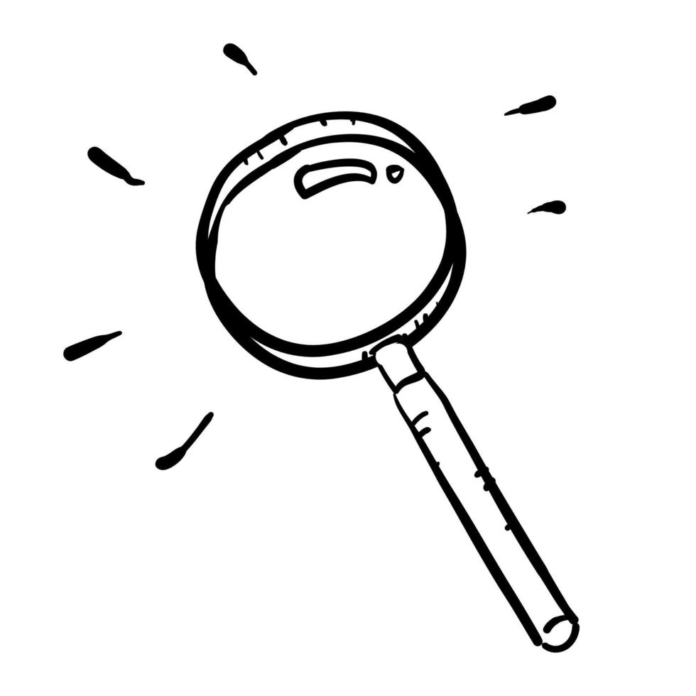 search icon tools doodle in handdrawn style vector