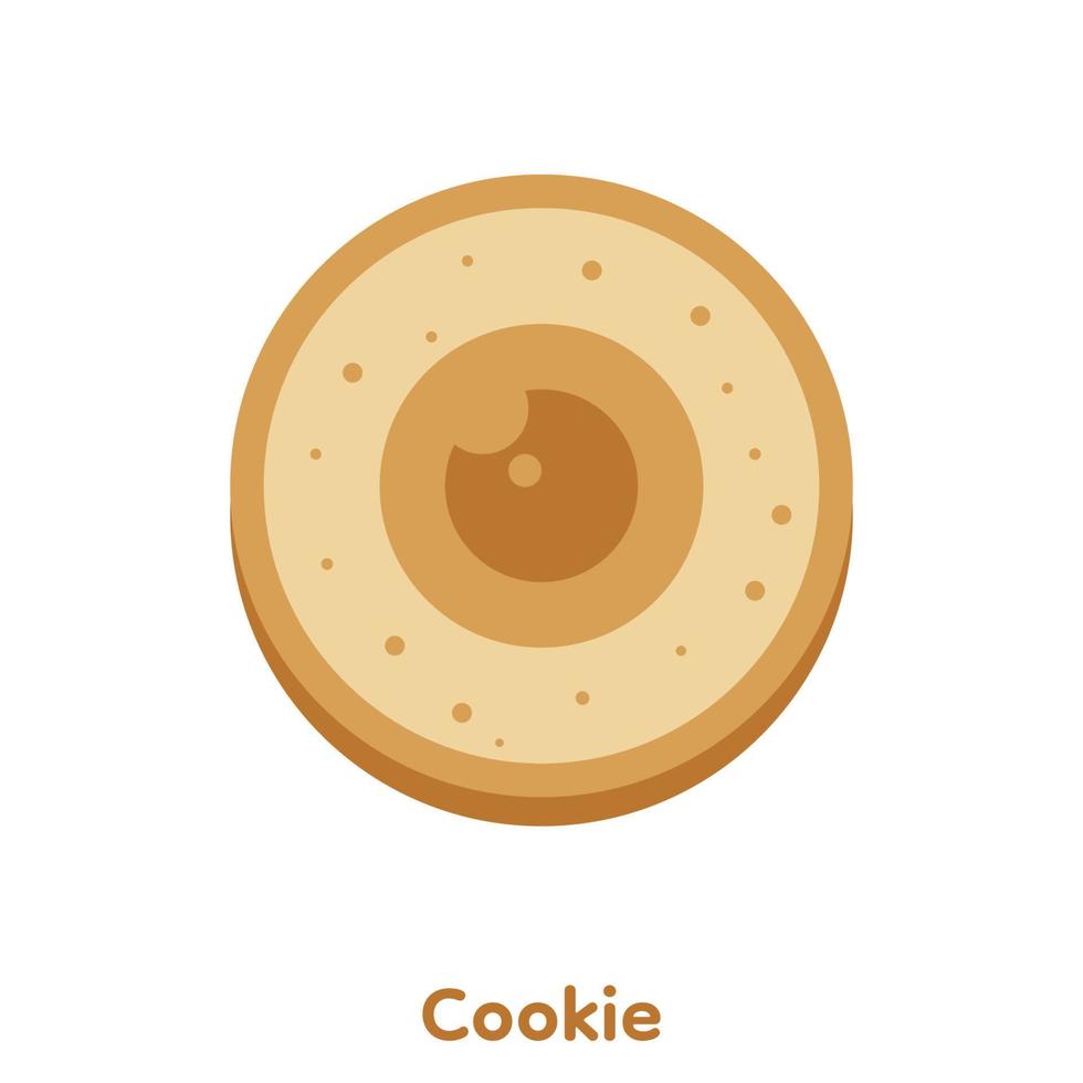 Cartoon cookie in eyeball shape, Vector, Illustration. vector