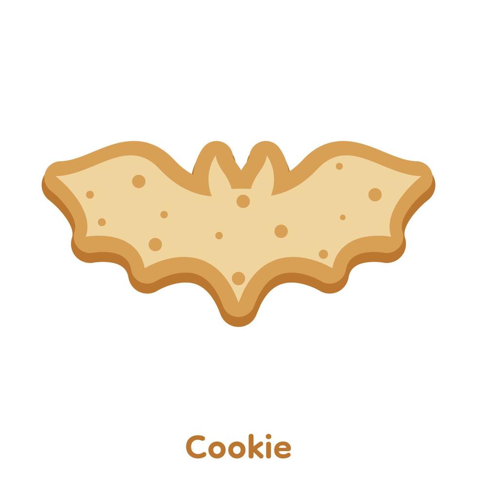 Cartoon cookie in bat shape, Vector, Illustration. vector