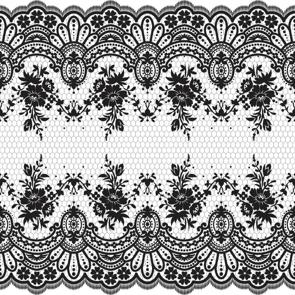 Seamless white floral lace pattern 6487848 Vector Art at Vecteezy