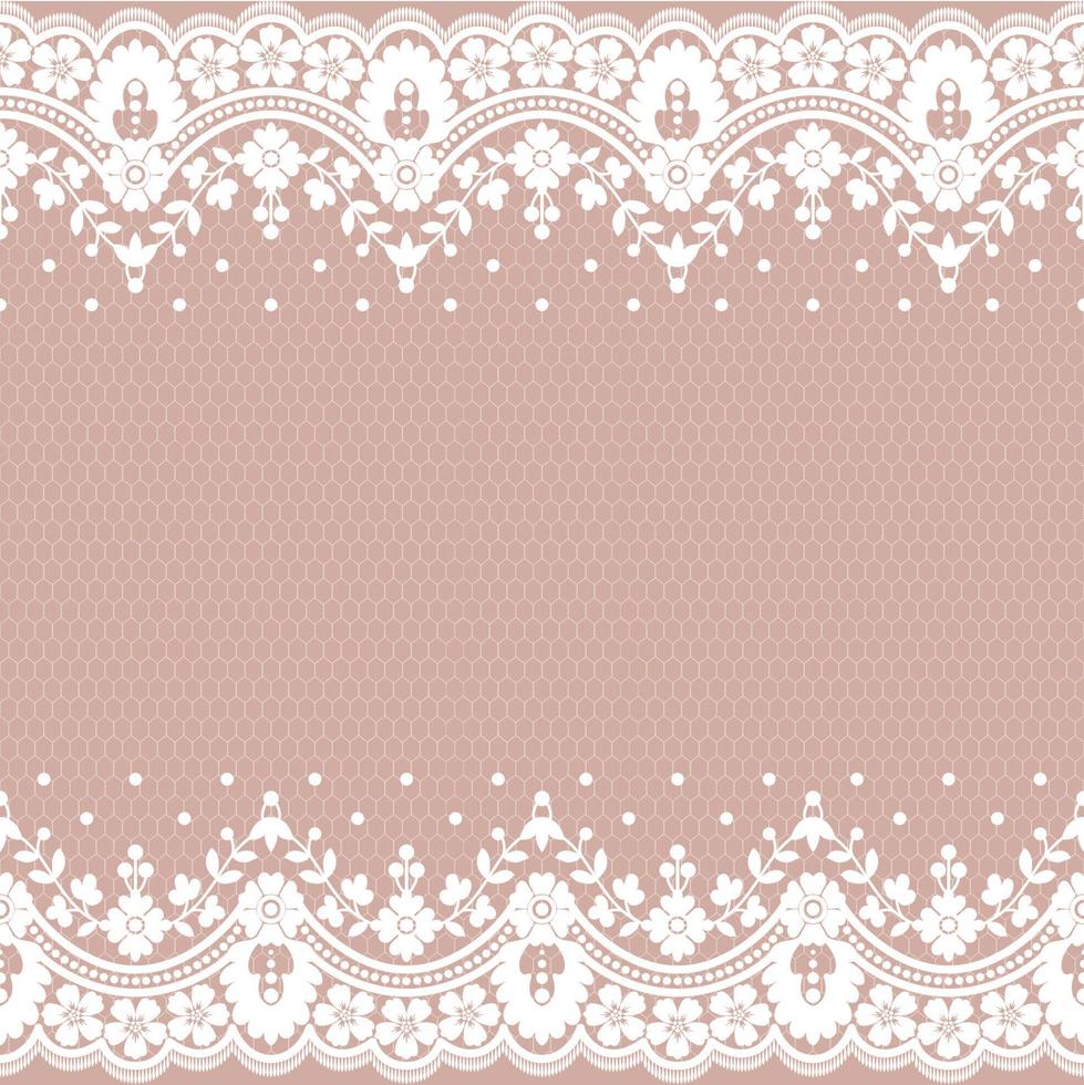 Abstract seamless lace pattern with flowers vector