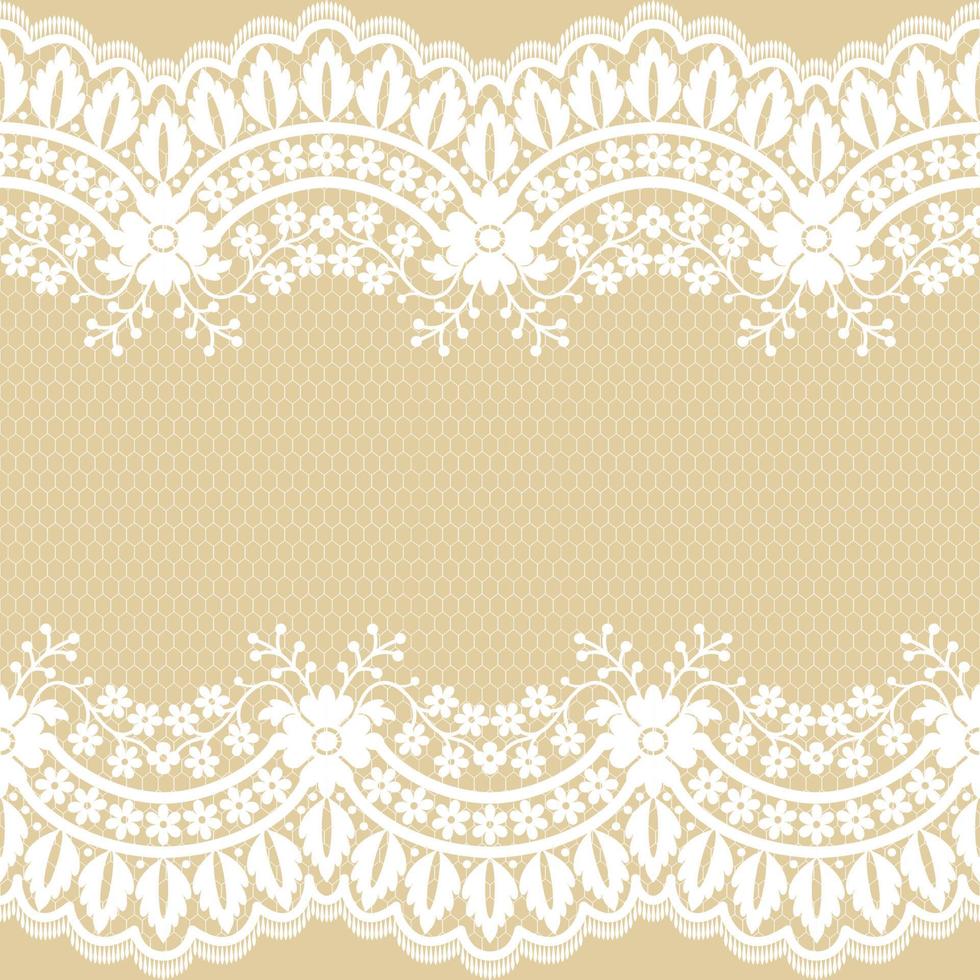 Abstract seamless lace pattern with flowers vector