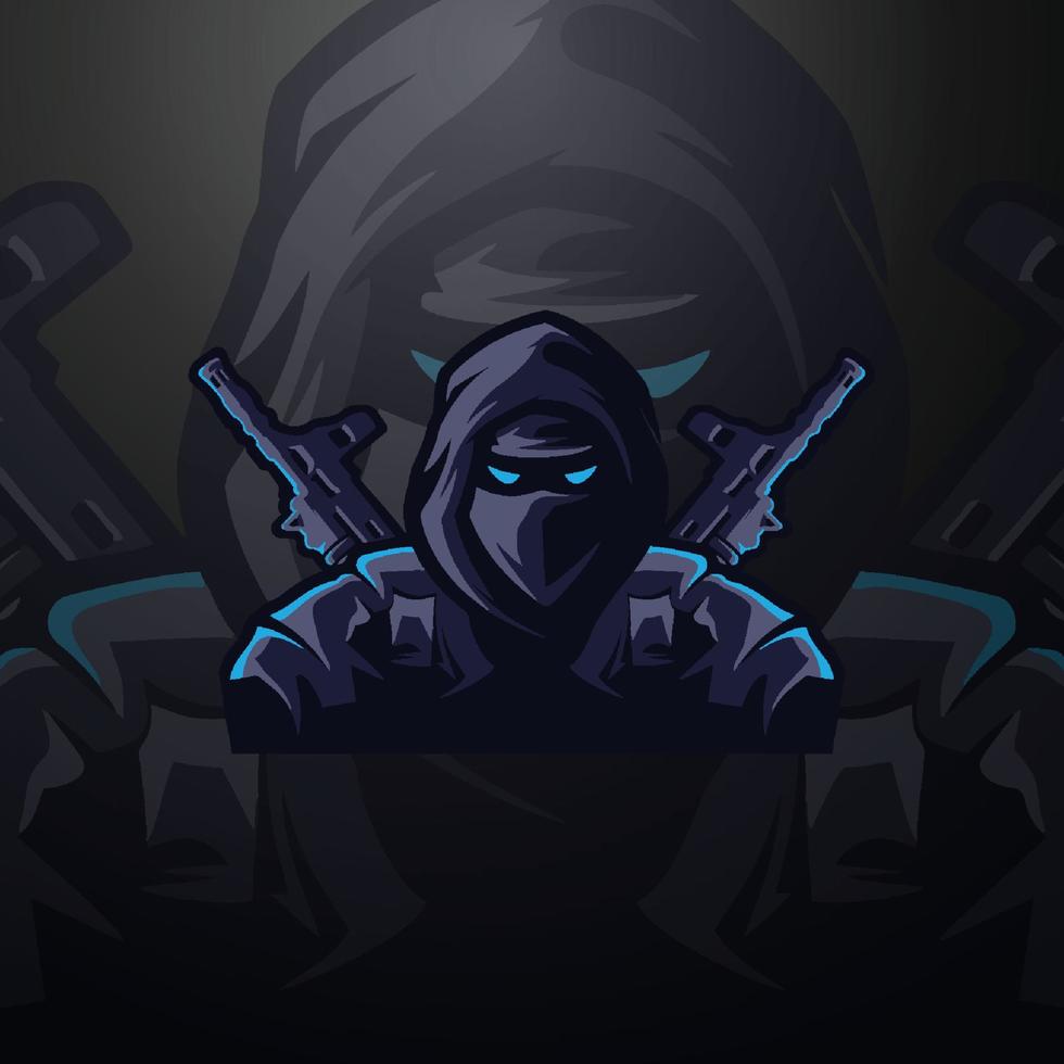 gamer mascot logo design vector