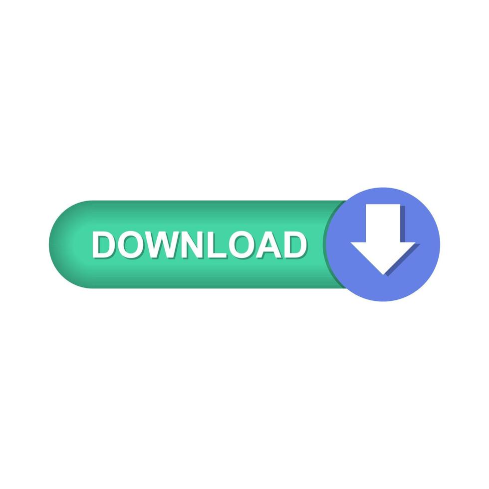 download button in flat style vector