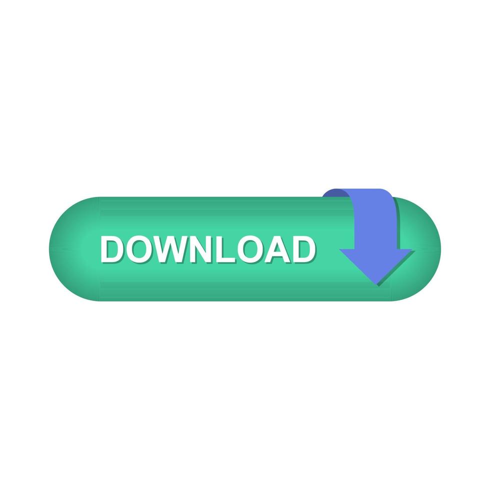 download button in flat style vector