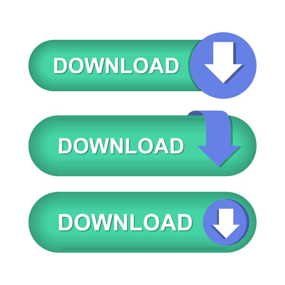 botón de descarga en estilo plano vector