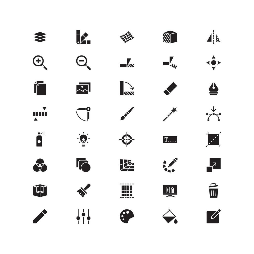 graphic design icon set vector