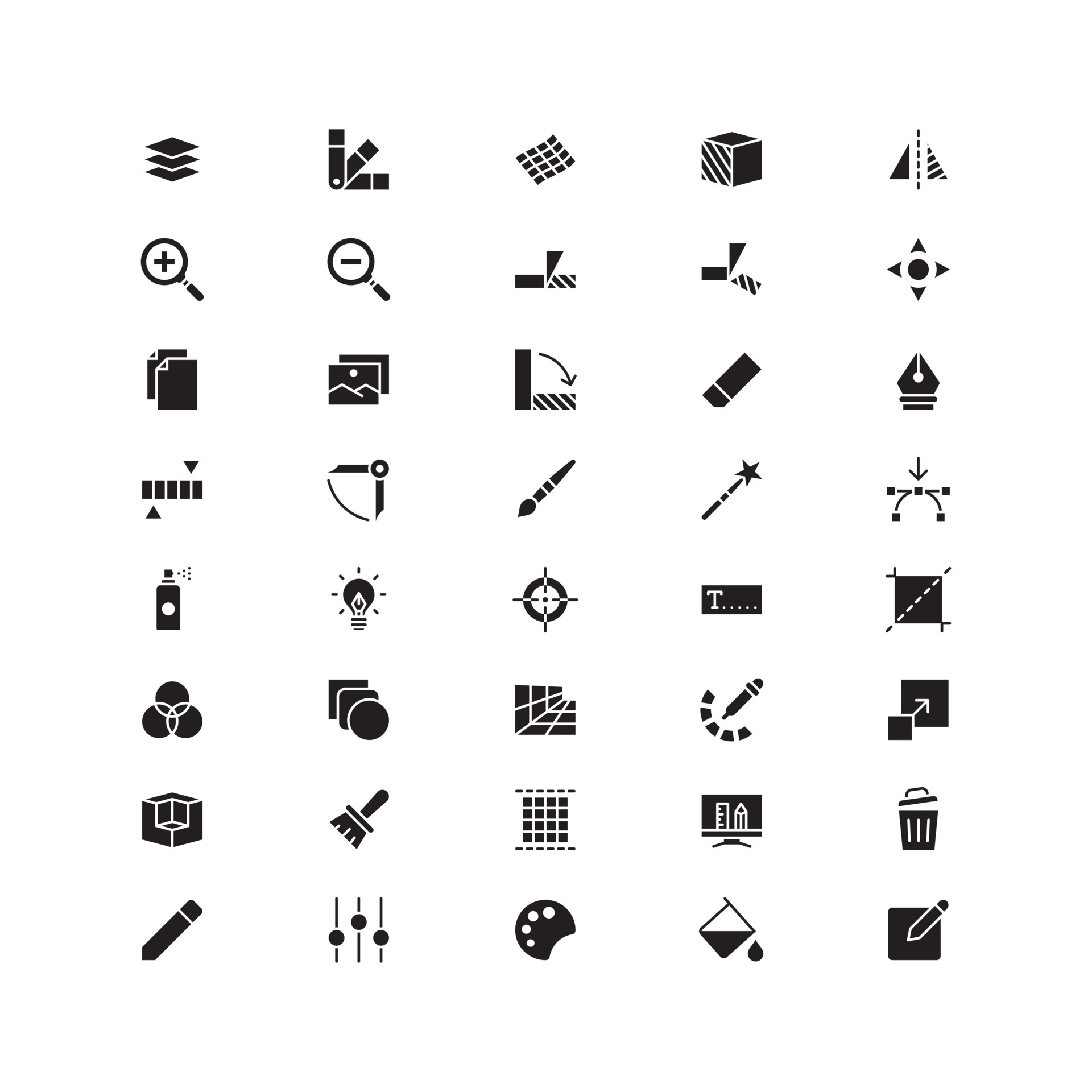 graphic design icon set 6487951 Vector Art at Vecteezy