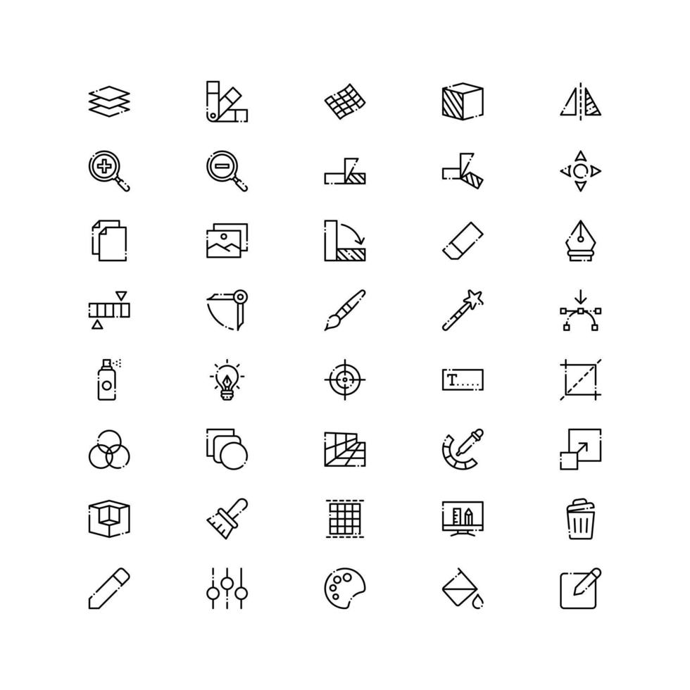 graphic design icon set vector