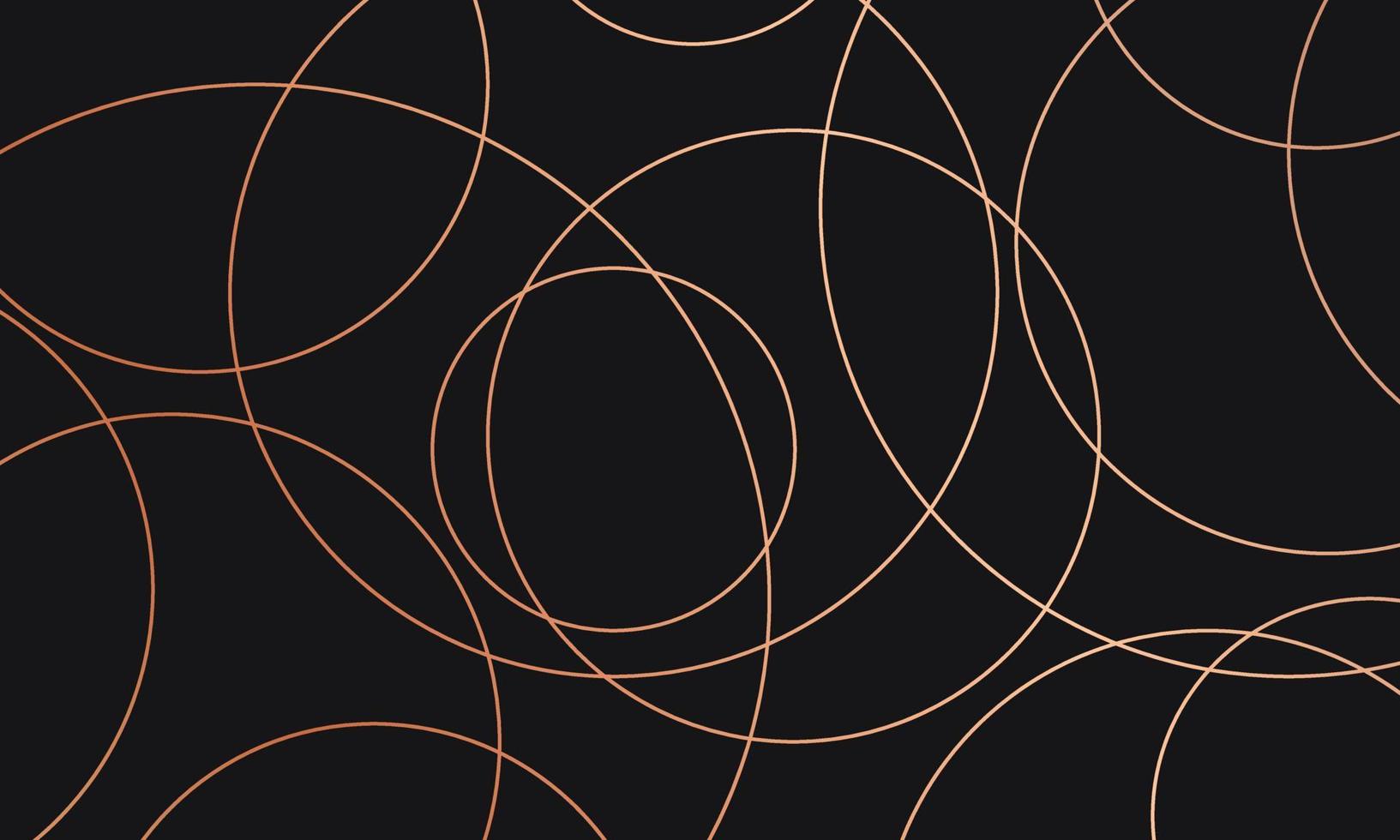 Modern abstract mosaic circle wallpaper in rose gold and black background vector